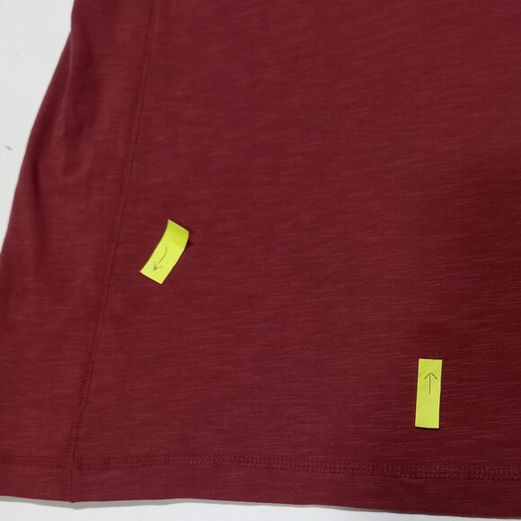 Long Sleeve Flex Henley - Fire Brick Red | Large - Picture 5 of 7
